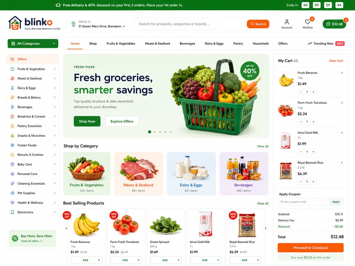 Multi-Store Grocery Marketplace